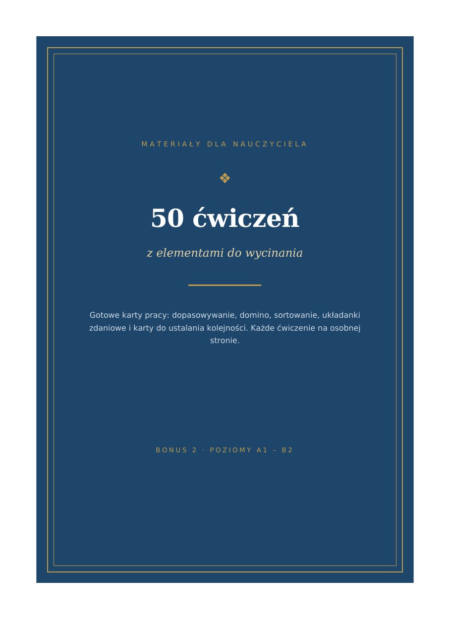 Okładka: 50 ćwiczeń z elementami do wycinania