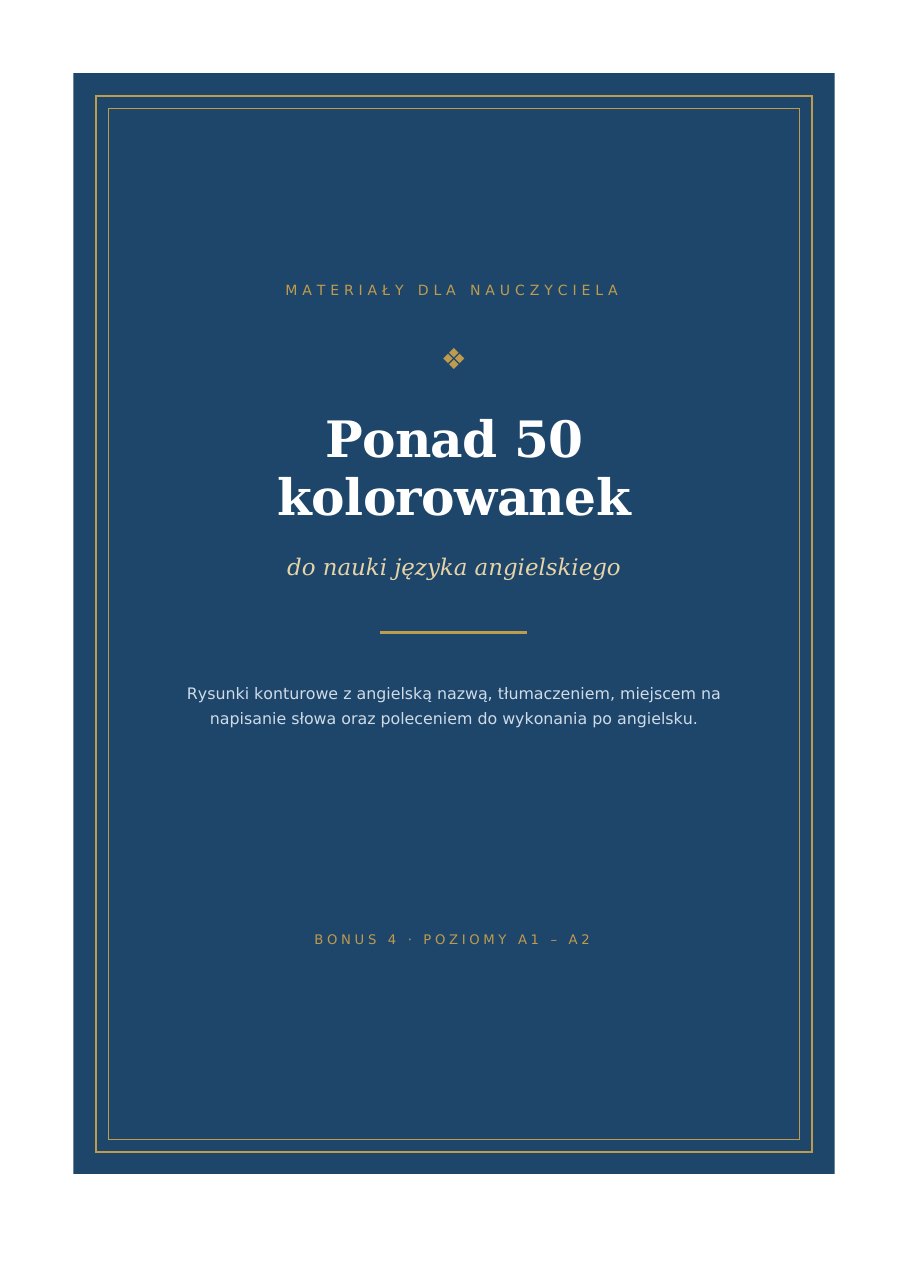 Okładka: Ponad 50 kolorowanek do nauki angielskiego