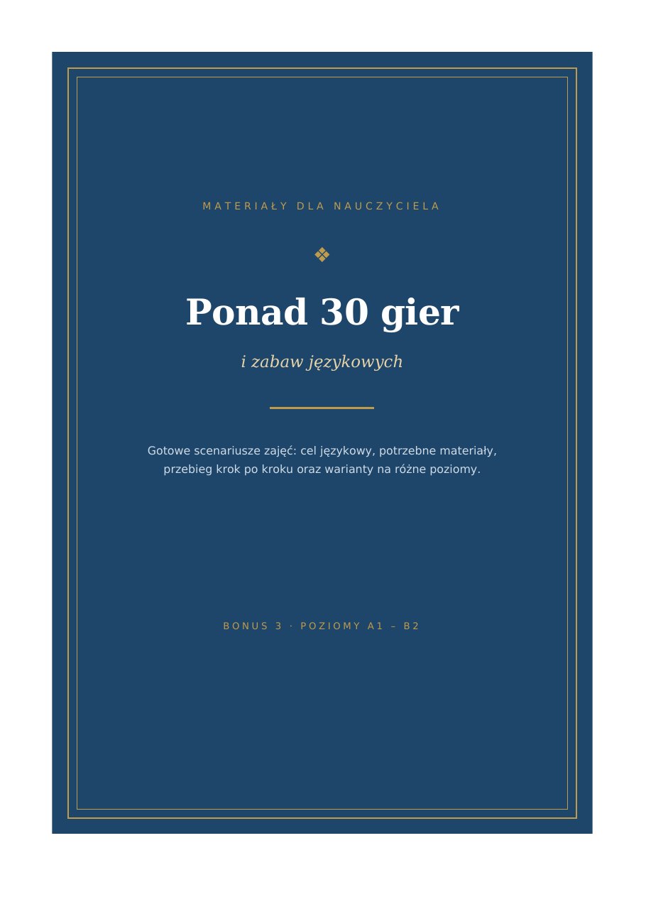 Okładka: Ponad 30 gier i zabaw językowych